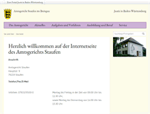 Tablet Screenshot of amtsgericht-staufen.de